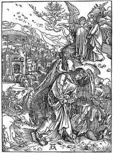 'The angel holding the keys of the abyss', 1498, (1936). Artist: Albrecht Dürer