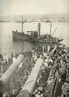 'Landing of the British Troops at Salonika', (1919).  Creator: Unknown.