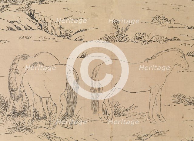 One Hundred Horses, datable to 1723-25. Creator: Giuseppe Castiglione.