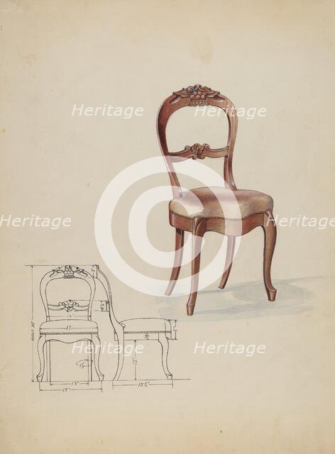 Chair, c. 1936. Creator: Wellington Blewett.