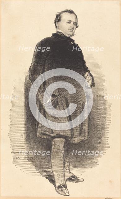 Henry Monnier, 1843. Creator: Paul Gavarni.