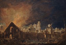 The Foire Saint-Germain after the fire of the night of 16 to 17 March 1762, 1762. Creator: Demachy, Pierre-Antoine (1723-1807).