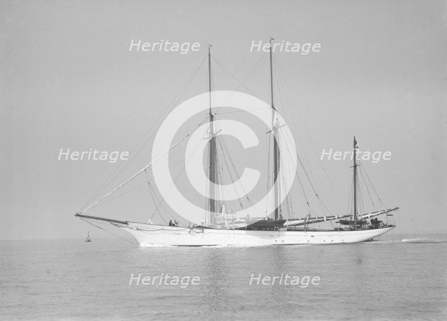 Schooner 'Fantome' under way, 1913. Creator: Kirk & Sons of Cowes.