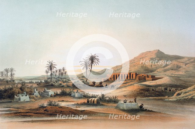 'Temple of Seti I at Qurnah', Egypt, 19th century. Artist: E Weidenbach