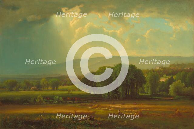 Harvest Scene in the Delaware Valley, 1867. Creator: George Inness.