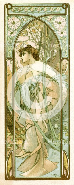 'Reverie of Evening', 1899. Artist: Alphonse Mucha