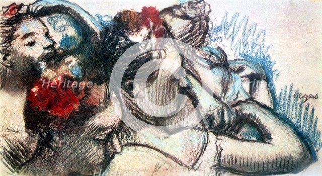 'Dancers' Heads', 1899. Artist: Edgar Degas