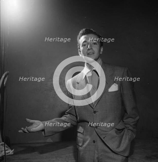 Portrait of Vic Damone, 1938. Creator: William Paul Gottlieb.