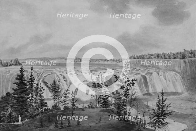 Cohoes Falls on Mohawk River, New York, . Creator: John Rubens Smith.