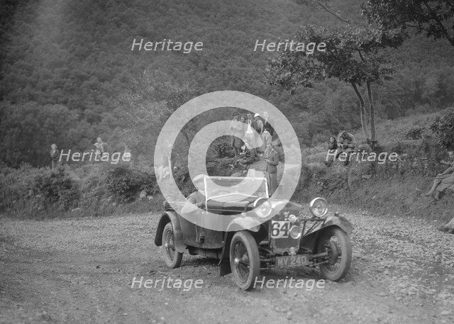 Frazer-Nash competing in the Mid Surrey AC Barnstaple Trial, Beggars Roost, Devon, 1934. Artist: Bill Brunell.