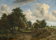 A Wooded Landscape, 1663. Creator: Meindert Hobbema.