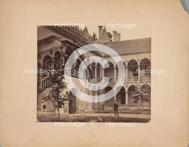 Castle courtyard, Baranów Sandomierski, 1890-1898. Creator: Unknown.