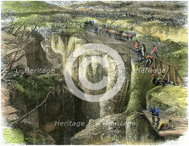 Diamond field, c1880. Artist: Unknown