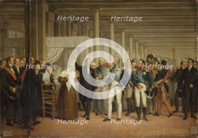 Guillaume Dupuytren (1777-1835), at the Hotel-Dieu, presenting Charles X with eye surgery, c1825. Creator: Unknown.