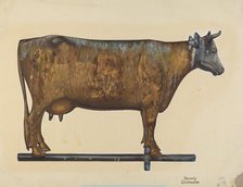 Cow Weather Vane, c. 1938. Creator: Beverly Chichester.