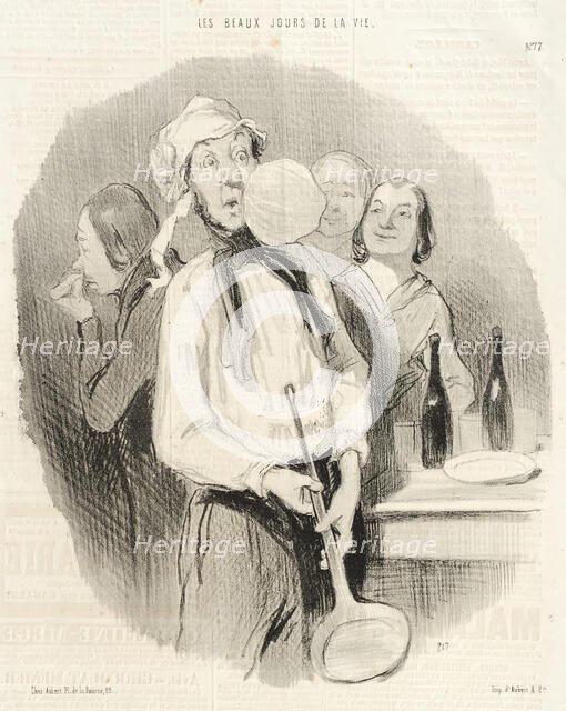 Les Crêpes, 1845. Creator: Honore Daumier.