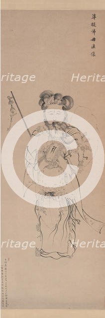 Bodhisattva Guanyin in the Form of the Buddha Mother, dated 1620. Creator: Chen Hongshou.