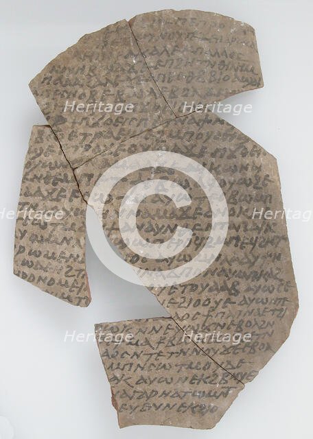 Ostrakon, Coptic, 7th century. Creator: Unknown.