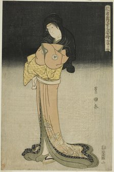 Yamatoya Iwai Hanshiro IV as Kikusui in the play "Matsuwa Misao Onna Kusunoki," from the s..., 1794. Creator: Utagawa Toyokuni I.