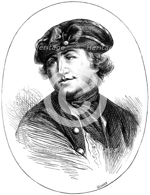 Commodore Robert Hopkins, American naval commander, from a print of 1776, (c1880). Artist: Whymper