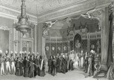 Interior of the Throne Room, Buckingham Palace, Westminster, London, 1840. Artist: Unknown.