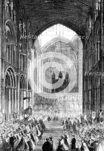 The Choral Festival in Peterborough Cathedral, 1862. Creator: Mason Jackson.