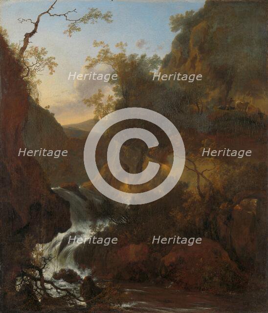 A waterfall, 1649-1673. Creator: Adam Pynacker.