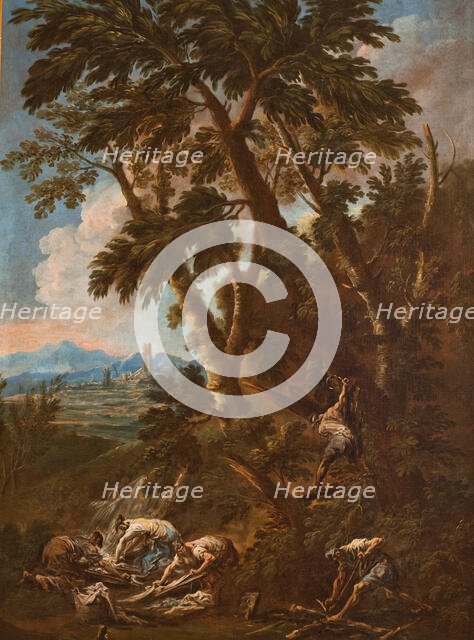 Washerwomen and Woodcutters, between 1712-1715. Creator: Alessandro Magnasco.