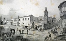 Church and Convent of Belén in Havana, 1840. Creator: Mialhe, Federico (1810-1881).