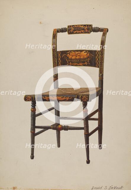 Hitchcock Chair, c. 1941. Creator: David S De Vault.