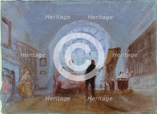 Artist working at an easel, 1828. Artist: JMW Turner