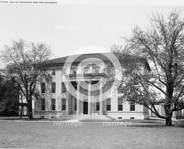 Hall of Languages, New York University, between 1900 and 1906. Creator: Unknown.
