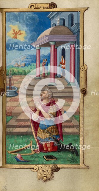 David in Prayer; Book of Hours, 1544. Creator: Unknown.