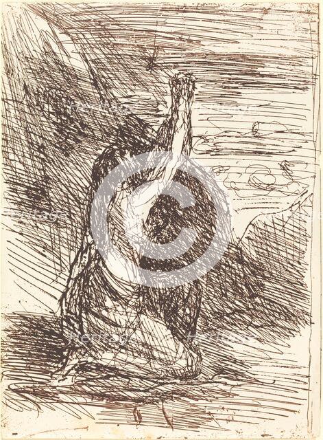 Mary Magdalene Kneeling (Madeleine a genoux), 1858. Creator: Jean-Baptiste-Camille Corot.