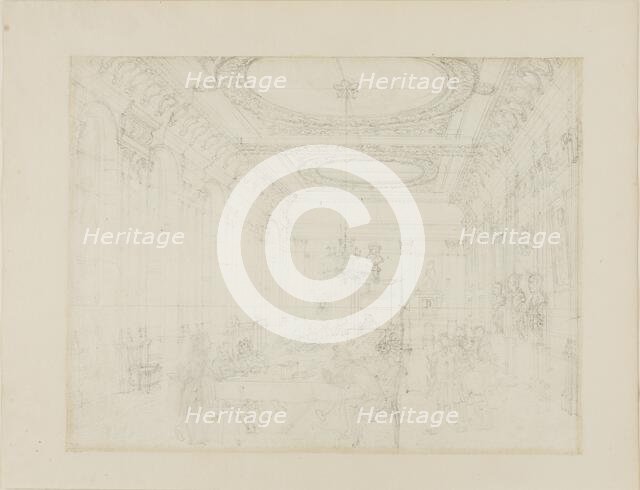 Study for The College of Physicians, from Microcosm of London, c. 1808. Creator: Augustus Charles Pugin.