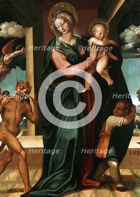 The Madonna of Perpetual Help, 1538-1540. Creator: Cardisco, Marco (c. 1486-c. 1542).