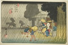 No. 40: Suhara, from the series "Sixty-nine Stations of the Kisokaido (Kisokaido...c. 1835/38. Creator: Ando Hiroshige.