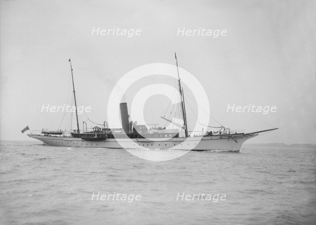 The steam yacht 'Sheilah', 1911. Creator: Kirk & Sons of Cowes.