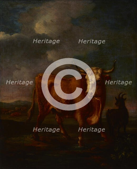 Landscape with a Bull, 17th century. Creator: Unknown.