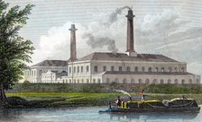 Gasworks on Regent's Canal, London, 1828. Artist: Unknown