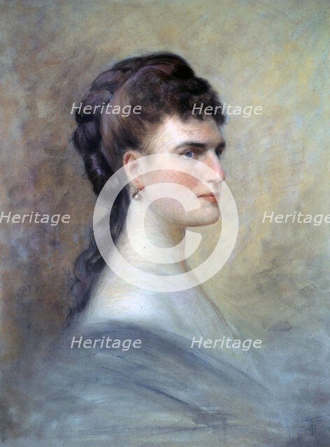 Portrait of the opera singer Teresa Stolz (1834-1902), c 1870. Creator: Gariboldi, Giuseppe (1833-1905).