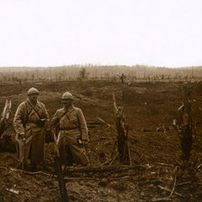 Towards La Malmaison, northern France, c1914-c1918.  Artist: Unknown.