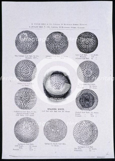 Advertisement for golf balls, Scottish, c1900s. Artist: Unknown