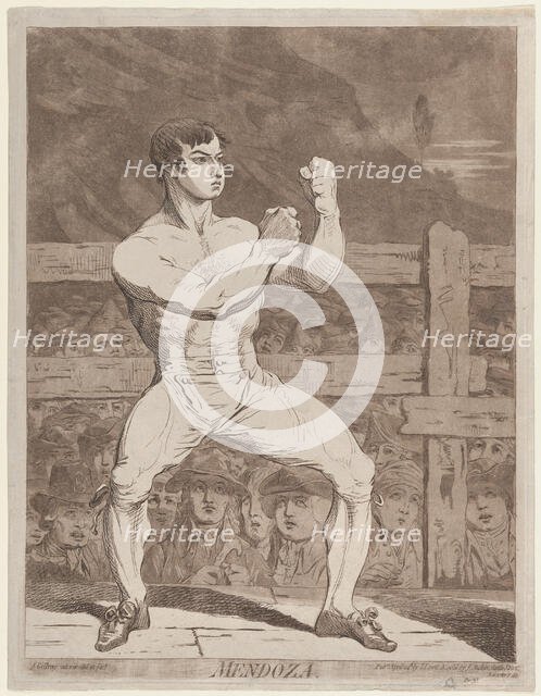 Mendoza, April 24 [1788]., April 24 [1788]. Creator: James Gillray.