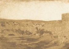Vue prise au Nord-Ouest de Jérusalem, August 1850. Creator: Maxime du Camp.