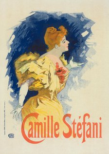 Affiche pour Mlle "Camille Stéfani"., c1897. Creator: Jules Cheret.