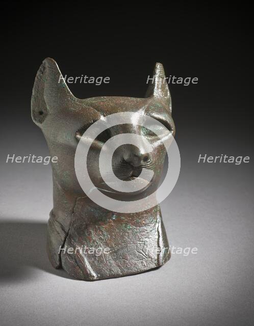 Head of a Cat, 712-332 B.C.. Creator: Unknown.