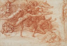 Archers shooting at a herm, c1530. Creator: Buonarroti, Michelangelo (1475-1564).