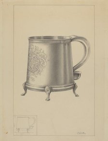 Silver Mug, 1935/1942. Creator: Simon Weiss.