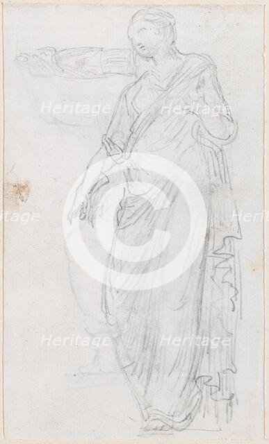 Woman in Toga [verso], probably c. 1754/1765. Creator: Hubert Robert.